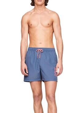 Bañador Tommy Jeans Slim Drawstring Azul Hombre.