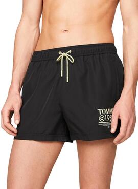 Bañador Tommy Jeans Slim Drawstring Negro Hombre.