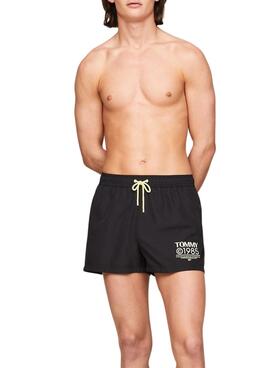 Bañador Tommy Jeans Slim Drawstring Negro Hombre.