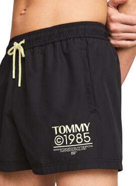 Bañador Tommy Jeans Slim Drawstring Negro Hombre.