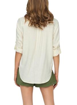 Camisa Only Yasmin Blanco Para Viscosa