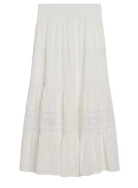 Falda Superdry Ibiza Maxi Blanco Para Mujer