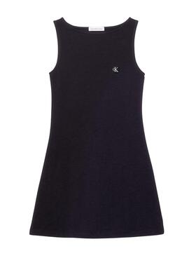 Vestido Calvin Klein Badge Tank Negro Niña