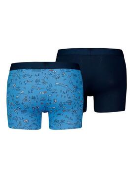 Boxers Levis Beach Go Azul Para Hombre