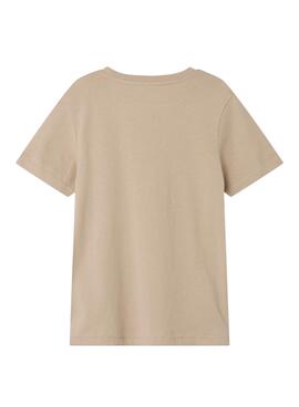 Camiseta Name It Holasse Beige Para Niño