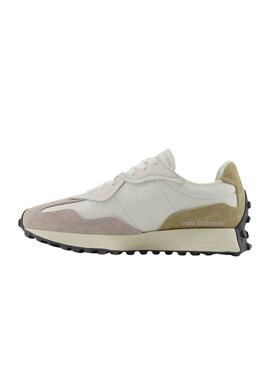 Zapatillas New Balance 327 beige y blanco para mujer y hombre