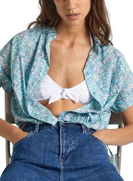  Camisa Pepe Jeans Mer  azul para mujer 