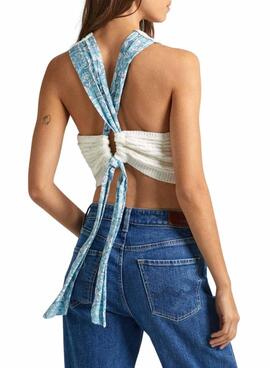 Top Pepe Jeans Gaia Blanco Para Mujer