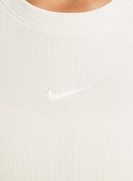 Camiseta Nike Sportswear Chill beige para mujer