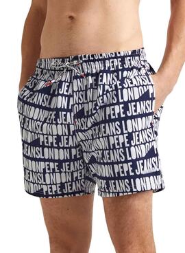 Bañador Pepe Jeans con  AO Logo marino para hombre 