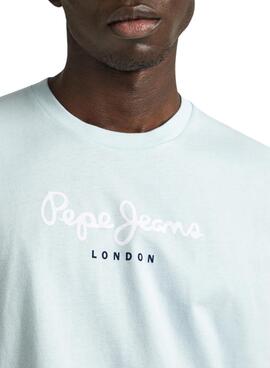 Camiseta Pepe Jeans Eggo Turquesa Para Hombre