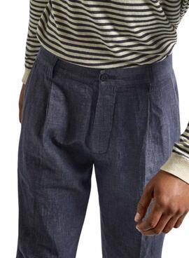 Pantalón Pepe Jeans Pleated Azul Para Hombre