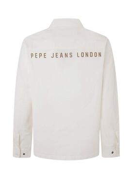 Camisa Pepe Jeans Lowell Blanco Para Hombre
