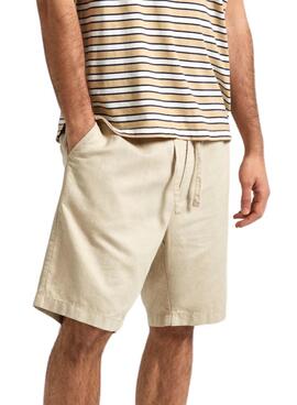 Bermuda  Pepe Jeans Linen beige para hombre 