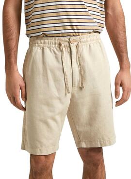 Bermuda  Pepe Jeans Linen beige para hombre 