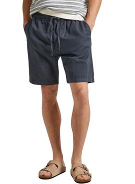Bermuda Pepe Jeans Linen Marino Para Hombre