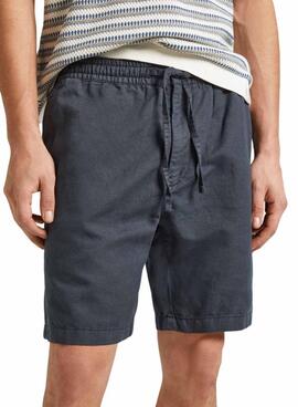 Bermuda Pepe Jeans Linen Marino Para Hombre