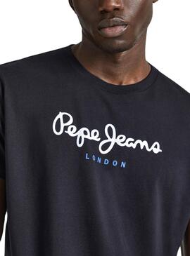 Camiseta Pepe Jeans Eggo negro para hombre 