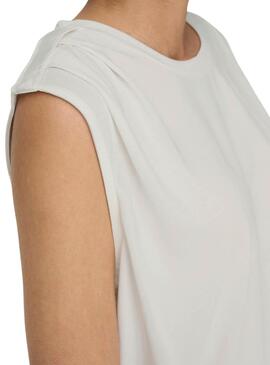 Camiseta Only Free Modal Satin Beige Para Mujer