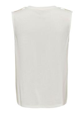 Camiseta Only Free Modal Satin Beige Para Mujer