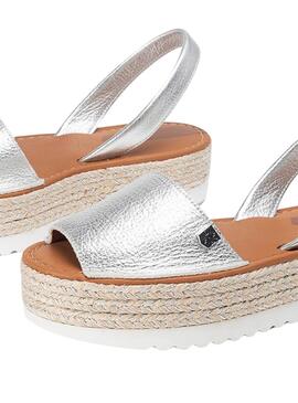 Menorquina Popa Saona Plateado Para Mujer