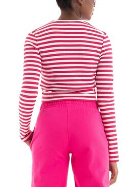 Camiseta Only Cropped pink para mujer