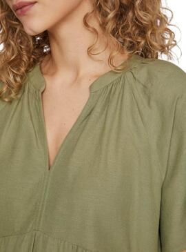 Vestido Vila Viprisilla Verde Para Mujer