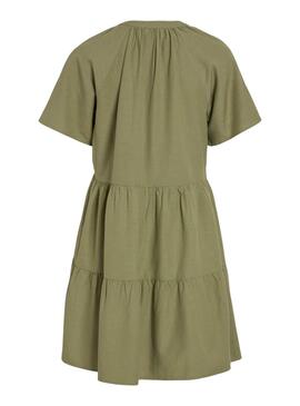Vestido Vila Viprisilla Verde Para Mujer