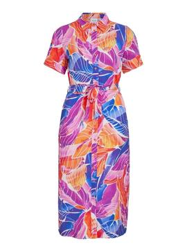 Vestido Vila Vilimia Midi Estampado Para Mujer