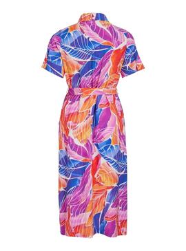 Vestido Vila Vilimia Midi Estampado Para Mujer