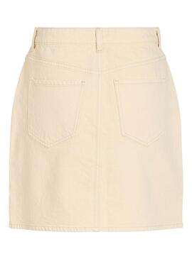 Falda Vila Vikaja Denim Beige Para Mujer