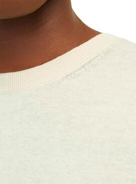 Camiseta Jack and Jones Marco Punto Crema  Para Hombre 