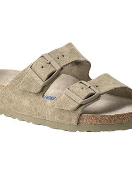 Sandalias Birkenstock  Arizona Soft verde para mujer