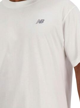 Camiseta New Balance Essentials blanco para hombre
