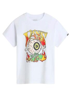 Camiseta Vans Eyeballie Blanco Para Niño