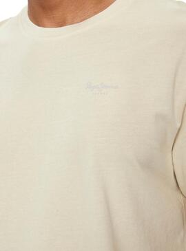 Camiseta Pepe Jeans Basica Con Logo Estampado para Hombre