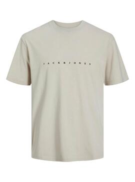 Camiseta Jack and Jones Estar Beige Para Hombre