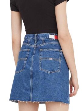 Falda  Tommy Jeans Mom Denim azul  para mujer 