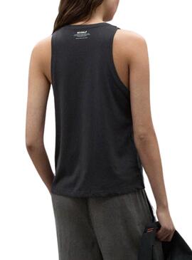Camiseta Ecoalf Underlined Gris Para Mujer