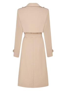 Gabardina Naf Naf Sara beige para mujer
