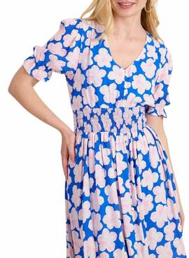 Vestido Naf Naf Montse estampado de flores azul para mujer