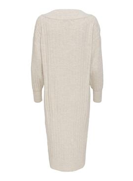 Vestido midi Only New Tessa beige para mujer