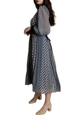 Vestido Naf Naf Geo azul para mujer