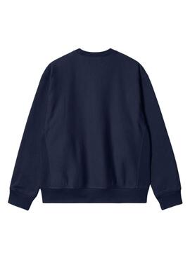 Sudadera Carhartt American Script azul marino para hombre