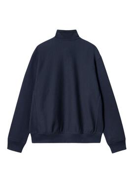 Sudadera Carhartt American Script cremallera marino para hombre