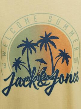 Camiseta Jack and Jones Summer amarillo para hombre
