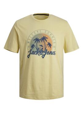 Camiseta Jack and Jones Summer amarillo para hombre