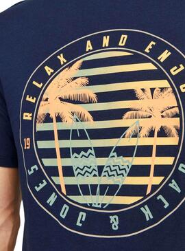 Camiseta Jack and Jones Summer azul para hombre