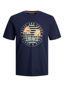 Camiseta Jack and Jones Summer azul para hombre