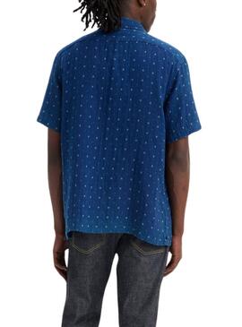 Camisa Levis The Sunset Camp azul para hombre